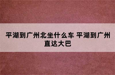 平湖到广州北坐什么车 平湖到广州直达大巴